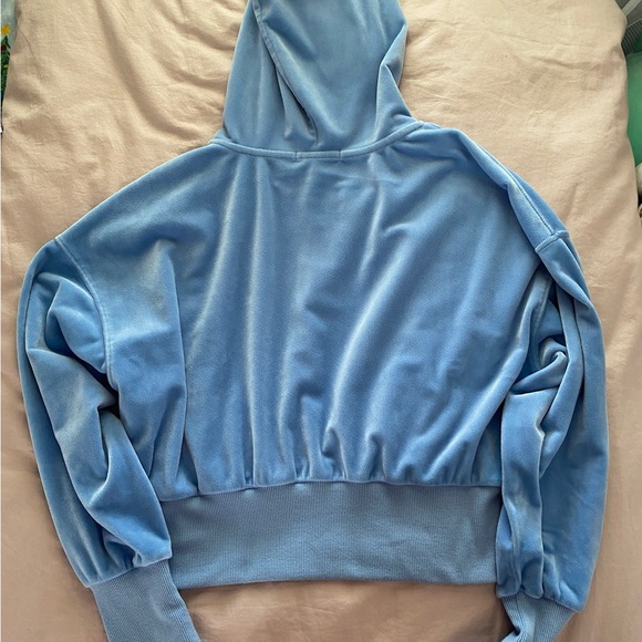 Forever 21 Velvet Cropped Hoodie - Picture 4 of 7